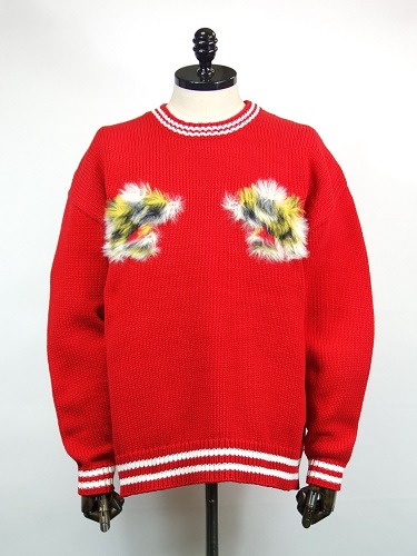 amok (アモク)　TIGER KNIT(赤)　241031-RED