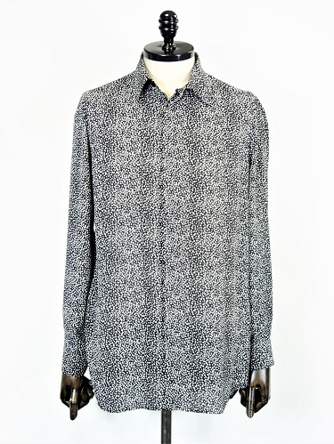 GalaabenD(ガラアーベント)　レオパードドットプリントシャツ(黒×白) 87610109-BK×WH