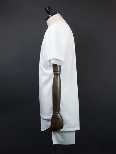 kiryuyrik(キリュウキリュウ)　レイヤードTシャツ(白×白)　KR-HT33-055-WH×WH