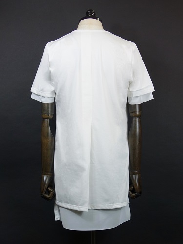kiryuyrik(キリュウキリュウ)　レイヤードTシャツ(白×白)　KR-HT33-055-WH×WH