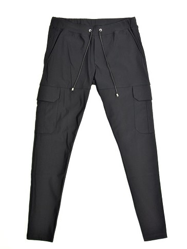 RESOUND CLOTHING　ナイロンカーゴパンツ(黒)　RC23-ST010-BK